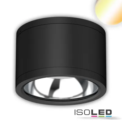 LED Deckenaufbaustrahler IP65, schwarz, 25W, ColorSwitch 3000|4000|5000K, dimmbar