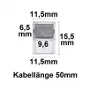 Kontakt-Kabelanschluss (max. 5A) K1-210 für 2-pol. IP20 Flexstripes mit Breite 10mm und Pitch 7mm