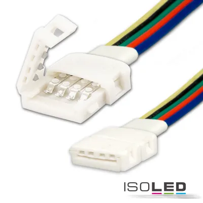 Clip-Verbinder mit Kabel (max. 5A) C1512 für 5-pol. IP20 Flexstripes mit Breite 12mm, Pitch 12mm
