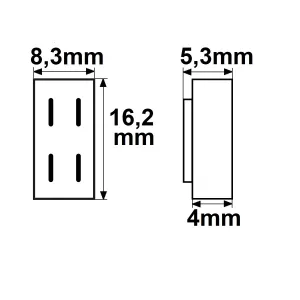Kontakt-Verbinder Universal (max. 5A) K2-26 für 2-pol. IP20 Flexstripes mit Breite 6mm