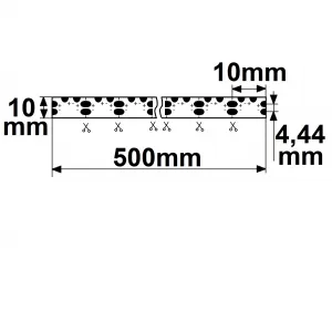 Eckverbindung PCB zum Einlöten für 10mm Flexband, 2 polig, 50 Stk auf Rolle