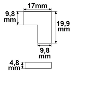 Kontakt-Eckverbinder (max. 4A) K2-28 für 2-pol. IP20 Flexstripes mit Breite 8mm