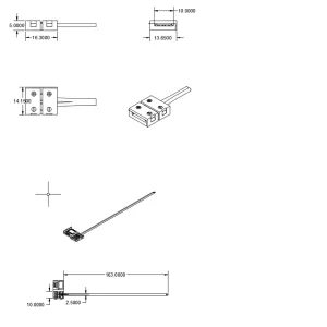 Clip-Kabelanschluss (max. 5A) C1-210 für 2-pol. IP20 Flexstripes mit Breite 10mm, Pitch 12mm