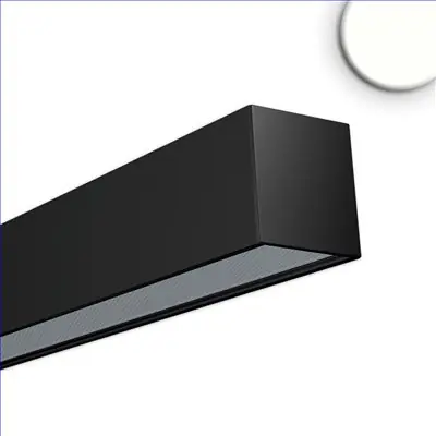 LED Aufbauleuchte PROLAMP40D 48W schwarz, 1500mm, opal, Push/DALI dimmbar, 4000K