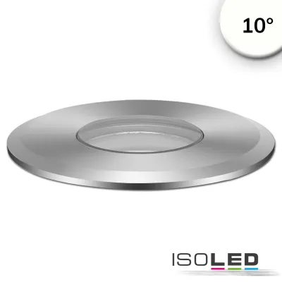 LED Bodeneinbaustrahler, rund 55mm, Edelstahl, 12-24V, IP67, 3W, 10°, neutralweiß