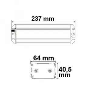 LED Trafo 12V/DC, 15-60W, IP65, dimmbar (Spannungssenke)