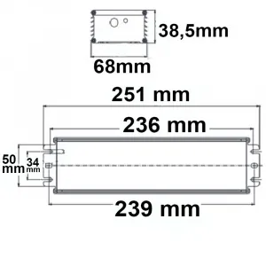 LED PWM-Trafo 24V/DC, 0-240W, 1-10V dimmbar, IP67