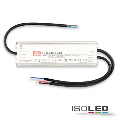 LED Trafo MW HLG240H-24B 24V/DC, 0-240W, 1-10V (100-240W) dimmbar, IP67, SELV