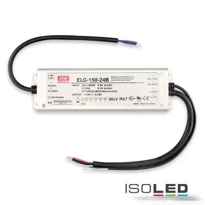 LED Trafo MW ELG-150-24B 24V/DC, 0-150W, 1-10V (60-150W) dimmbar, IP67, SELV