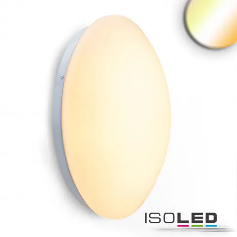 LED Decken/Wandleuchte weiß, rund, 18W, DN340, IP42, ColorSwitch 2700|3000|4000K